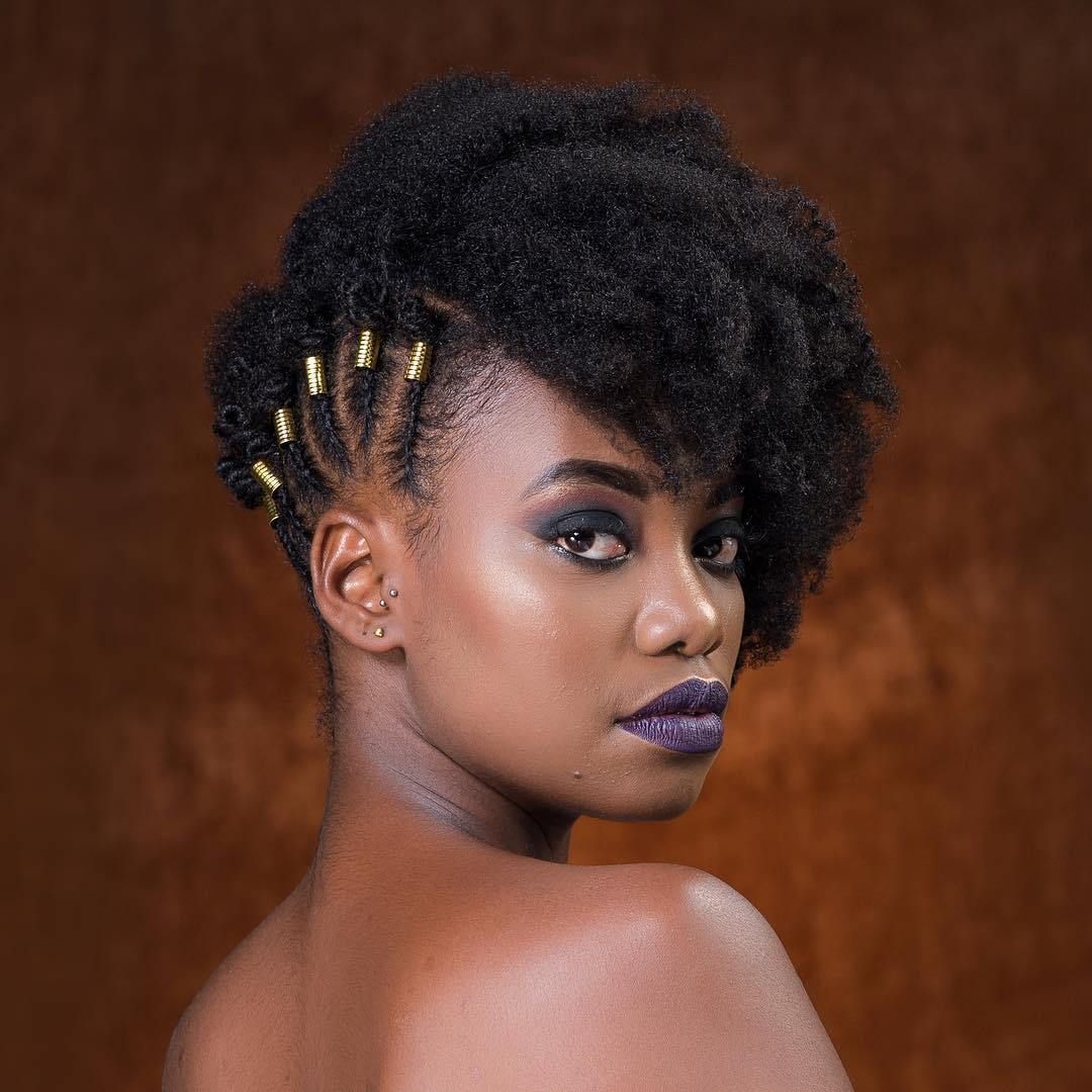 Natural afro hair styling